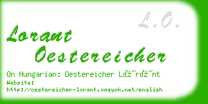 lorant oestereicher business card